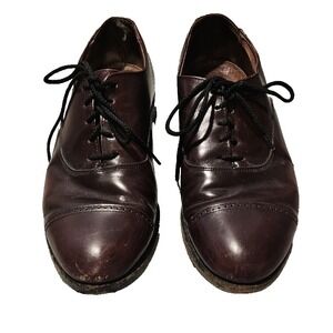 Bostonian Impression Men's Size 10 X Blood Red Dress Cap Toe Shoes Some Scuffs